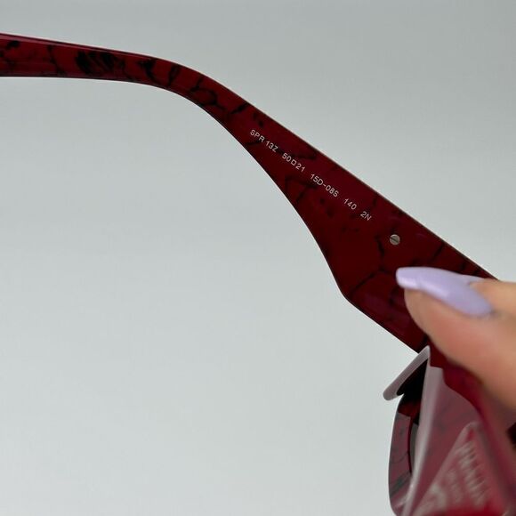 PRADA Sunglasses PR13ZS 15D08S Etruscan Marble Dark Violet NEW - Picture 9 of 13